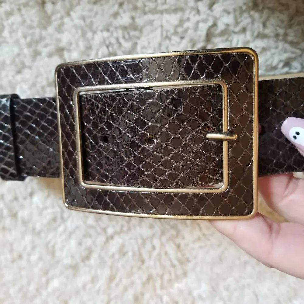Banana Republic Leather Snakeskin Belt XS
